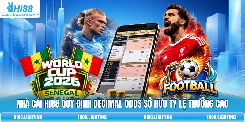 Decimal Odds Là Gì? Cách Tính Tỷ Lệ Cược Thập Phân Chuẩn 4 Nhà cái HI88 quy định Decimal Odds sở hữu tỷ lệ thưởng cao